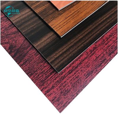 2440mm Ahşap Tanesi Alüminyum Kompozit Panel Dış Duvar Kaplama Panelleri 2mm 3mm