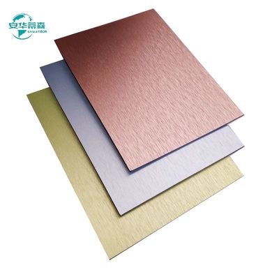 B1 Yangın derecesi fırçalanmış alüminyum kompozit panel ISO14001 Yangın önleyici Acp
