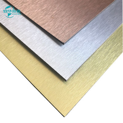 Alüminyum Kompozit fırçalı korozyona dayanıklı parlak ACP levhaları 2440mm